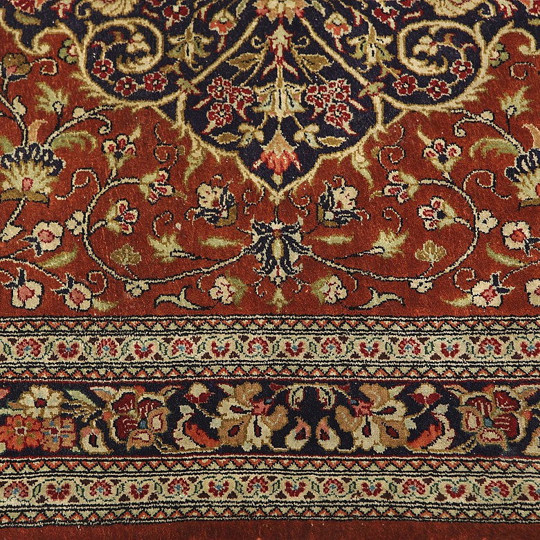 Persian silk carpet, 19th-20th century