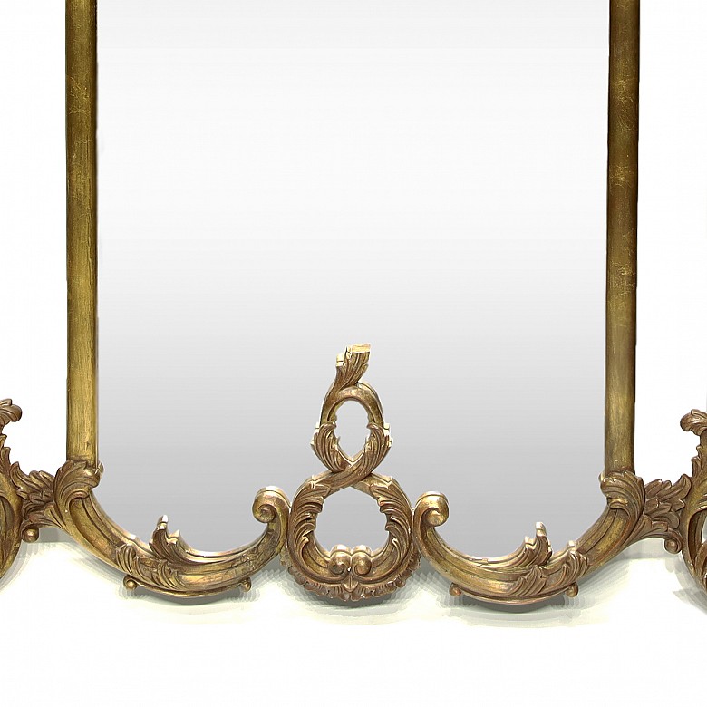 Large gilded wooden mirror, Louis XVI style - 4