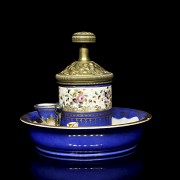 Porcelain writing desk Louis XIV style, 19th century