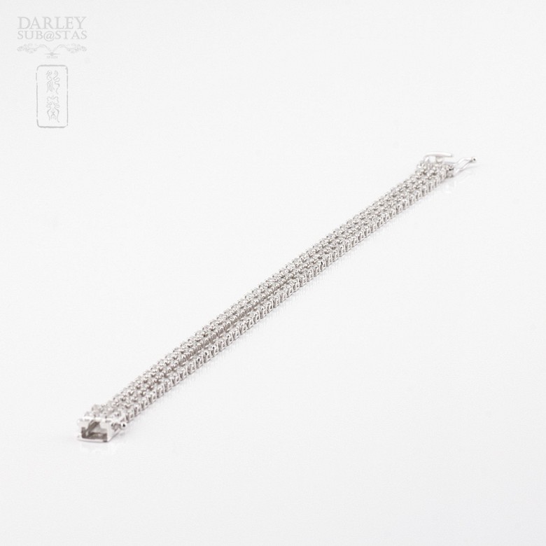 Riviera bracelet in 18k white gold and diamonds