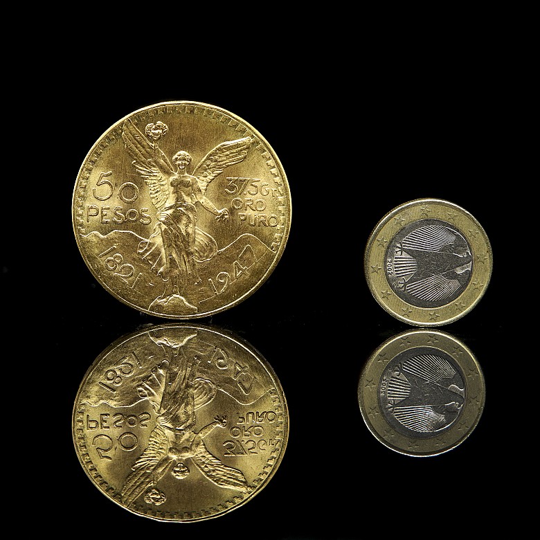 Gold coin of 50 Mexican Pesos