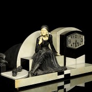 Art Deco Clock “Lady Thinking”, early 20th century