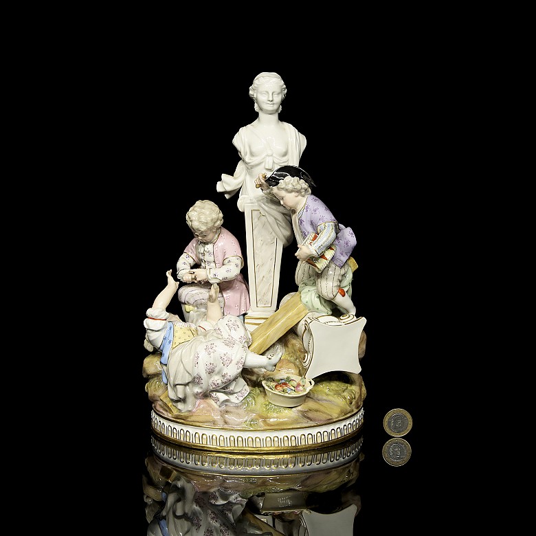 Meissen ceramics ‘Children at play’, 19th-20th century