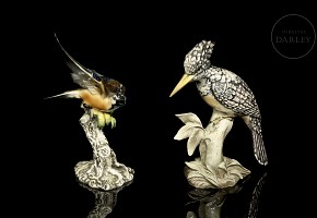 Two porcelain birds, 20th century