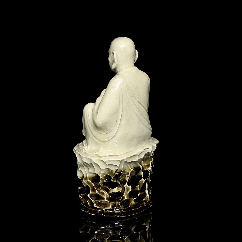 Dingyao ‘Luohan’ porcelain figurine, Qing dynasty