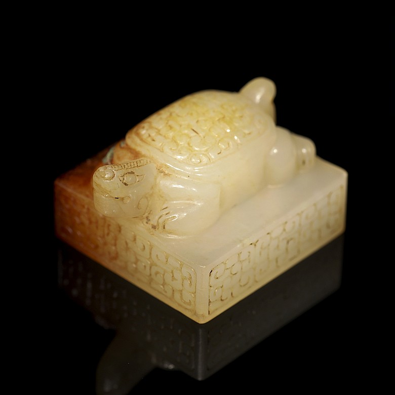 Jade seal with turtle, Western Han Dynasty