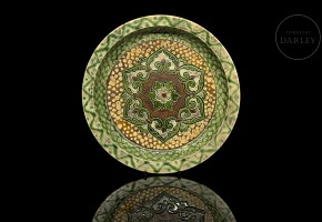 Sancai glazed ware dish, Tang dynasty