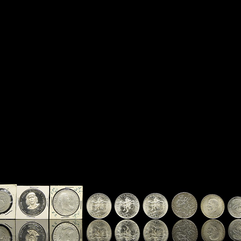 Collection of eleven Spanish-Mexican coins