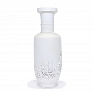 Jarrón de porcelana esmaltada en blanco, Wang Bingrong