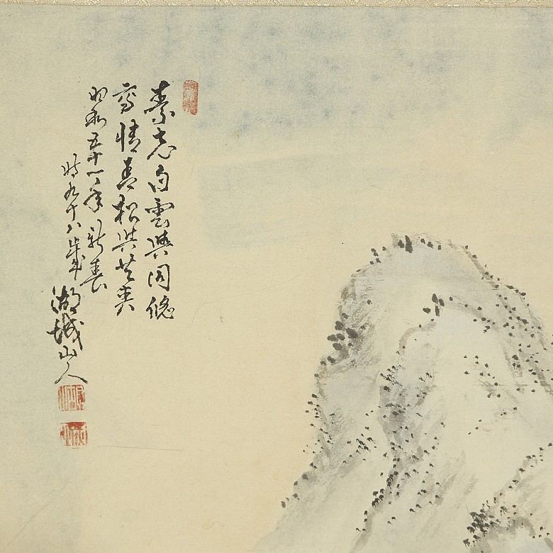 Chinese painting ‘Waterfall on the mountain’, 20th century