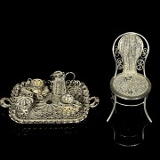 Filigree silver miniatures, Asia, early 20th century