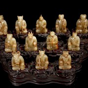 Set of Hetian jade figurines “The twelve signs of the zodiac”, Qing dynasty