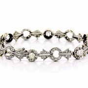 Art Deco style platinum and diamond bracelet.