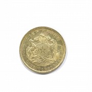 One hundred pesos, Republic of Chile, gold, 900 thousandth gold