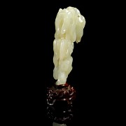 Carved white jade figurine ‘Taihu’, Qing dynasty