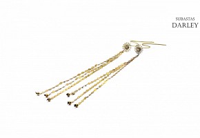 Brass hooks with Matara or zircon diamonds