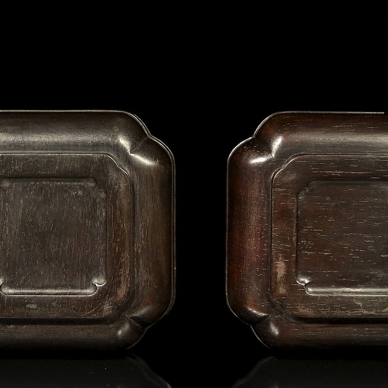 Pair of embedded boxes, Qing dynasty, Daoguang