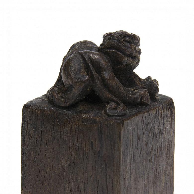 Carved wooden stamp, 19th century