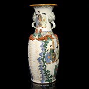 Vase with handles and a palace scene, 20th century