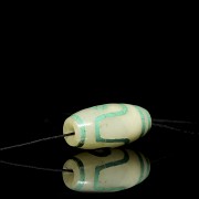 Jade ‘Dzi’ bead with turquoise, Tang dynasty