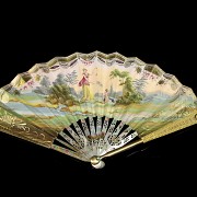 Fan with mother-of-pearl ‘Scenes’, 19th century