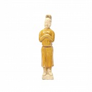 Enameled ceramic figure, Tang dynasty 618-907 dc