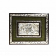 Decorative silver plaque, Port Hand-made, 20th century