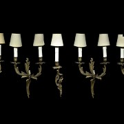 Set of Louis XV style sconces, 20th century