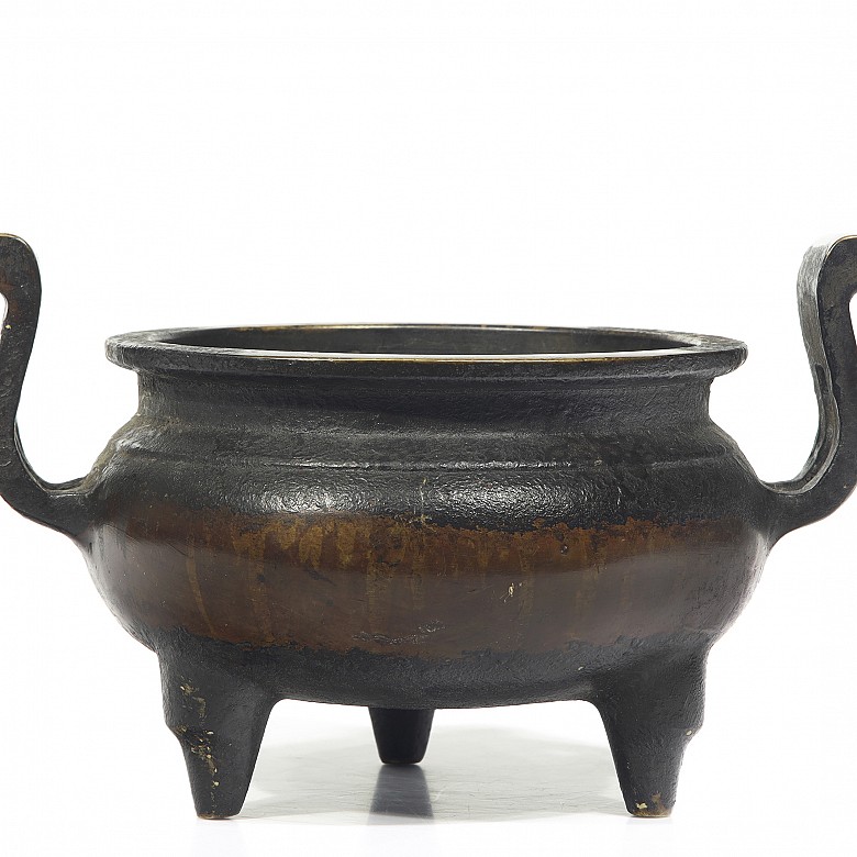 Bronze censer with handles, with Xuande mark - 2