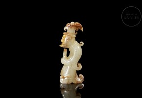 Carved jade figurine ‘Character’, Han style