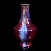 Hu” vase with flambé glaze, Qing dynasty, with Qianlong seal