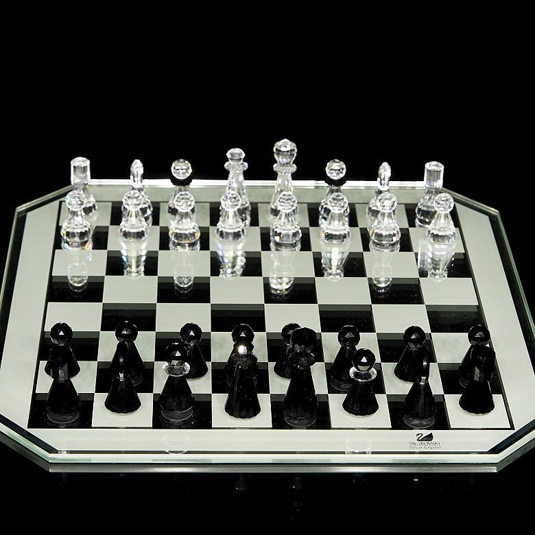 ‘Swarovski’ crystal chess set, 20th century