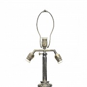 Almazán silver-plated bronze floor lamp, 20th century - 4