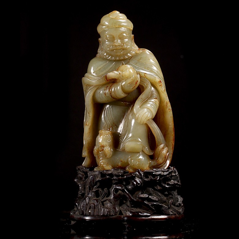 Jade figurine ‘Bodhidharma’, Qing dynasty