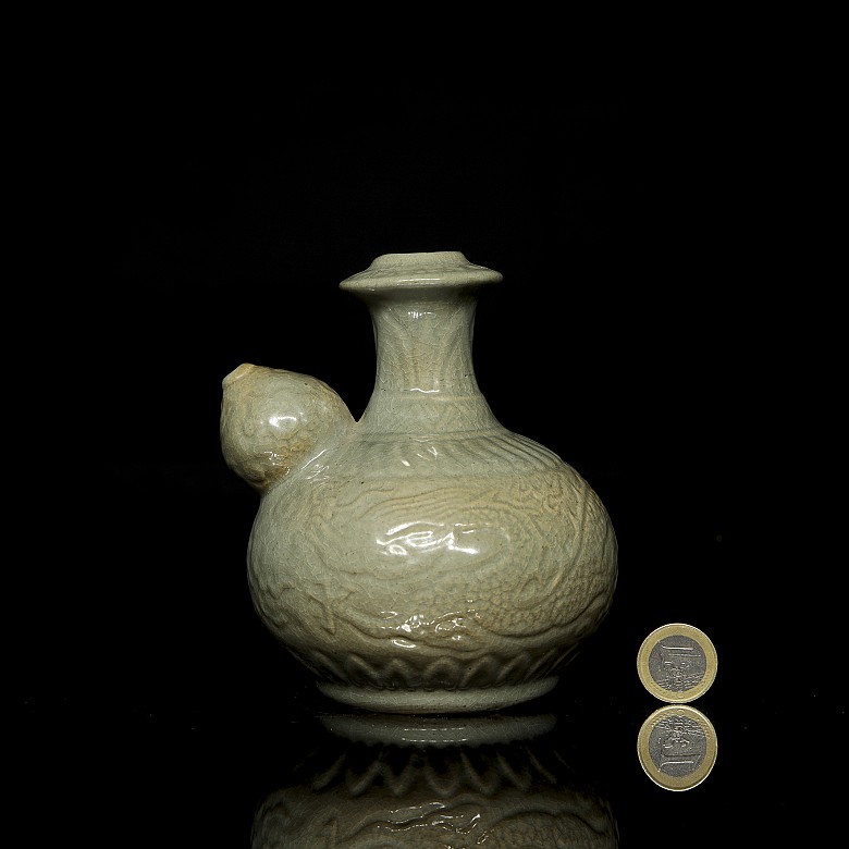 Small celadon-glazed ceramic jug, Song style