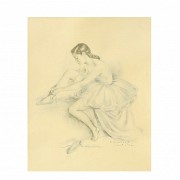 Dibujo de bailarina, Federigo GISBERT SOLER