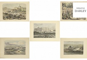 Set of engravings of Madrid, 19th century