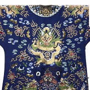 A blue silk court robe, Jifu, 19th century.