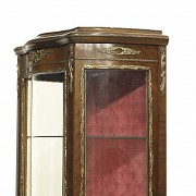 Louis XV style display cabinet in veneered wood, 20th century