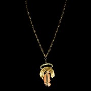 18kt yellow gold and coral pendant ‘Emperor's Head’