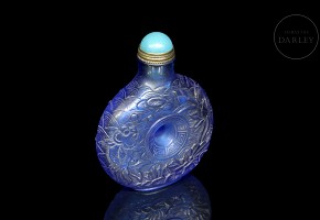 Glass snuff bottle ‘Fishes’, 20th century