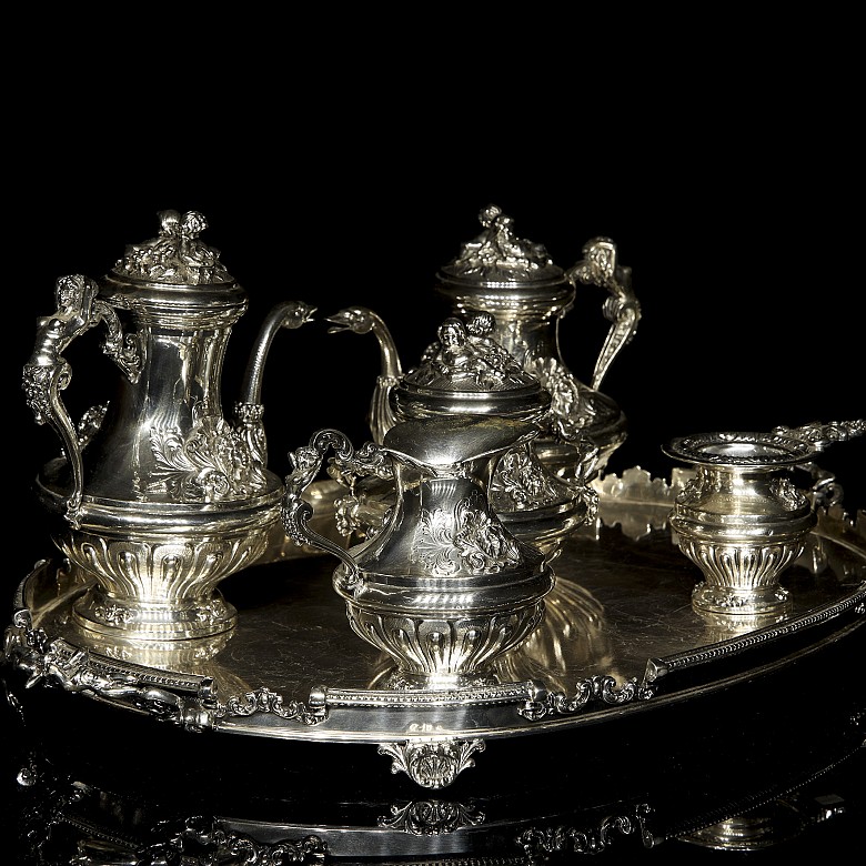 Spanish silver tea and coffee set, 20th century