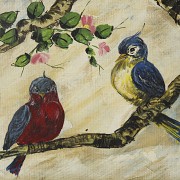 S. Boix ‘Pair of paintings with birds’, 1967