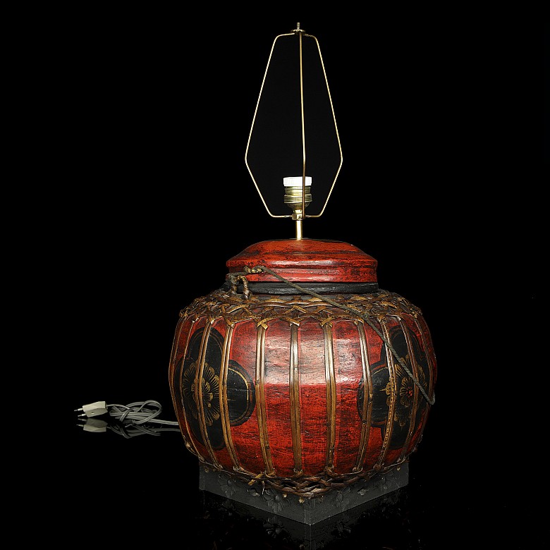 Lamp made of a rice bowl, Asia, 20th century