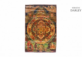 Paper Thangka, mid-20th century