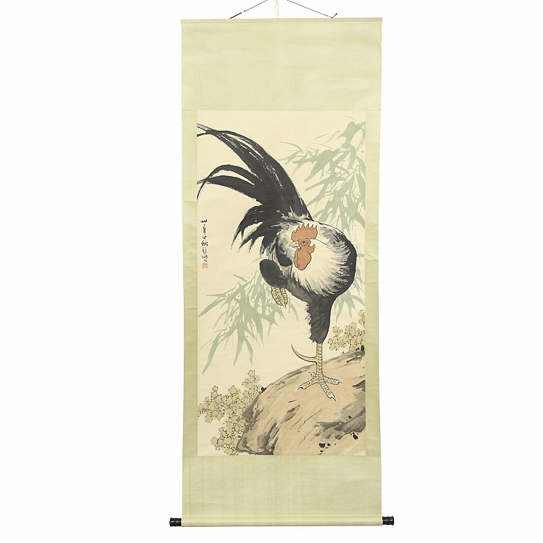 Chinese painting ‘Rooster’, 20th century