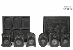 Set of inking-stones, Qing dynasty, Qianlong