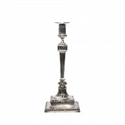 Stamped Dutch silver candlestick.