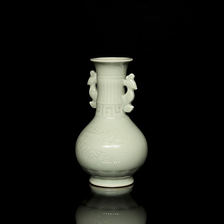 Small porcelain vase with celadon glaze, 20th century