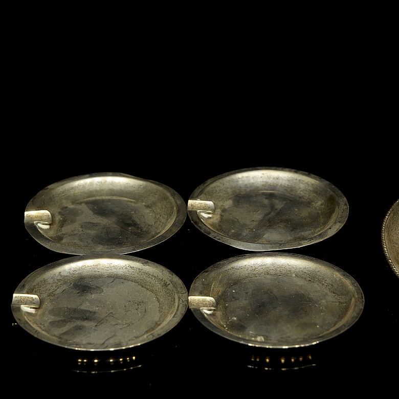 Miscellany of Mexican silver objects, 20th century